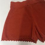 Rebecca Taylor XS Crochet Style Pull On Terracotta Shorts 100% Cotton Photo 1