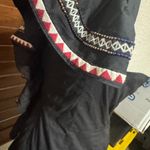 Love Shack Fancy Black 100% Cotton One Shoulder Ruffle Dress sz 2 Mexican Fiesta Photo 4