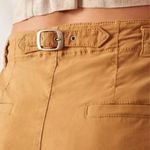 Anthropologie Wide Leg Pleated Back Buckle Cotton Blend Trousers in Honey Size 6 Photo 7