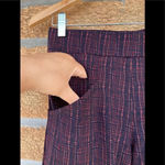 Betabrand  plaid orange blue print pants small Photo 3