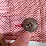 CAbi  Red Cropped Blazer Jacket Womens M Holiday Business Casual Metal Buttons Photo 3