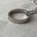 MantraBand Gently Used  stainless Steel Grateful Ring Necklace Size 8 Photo 2