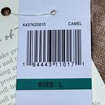 BOG Band of the Free Tan Camel Long Puff Sleeve Mock Neck Knit Blouse Large New Photo 6