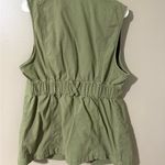 CAbi Green Utility Vest with High Collar and Epaulettes Photo 4