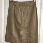 J.Crew  Khaki Button-Front Pencil Skirt Photo 1