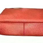 a.n.a  medium PURSE W RED PEBBLED FAUX LEATHER TAN GUITAR STRAP Photo 6