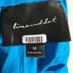 Line and Dot Ocean Blue Ruffled Flounce Poplin Mini Dress Size M Photo 8