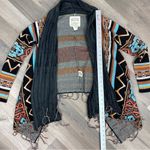 Billabong Dream Chaser Aztec Southwestern Boho Fringe Hem Cardigan Sweater Small Photo 13
