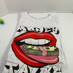 NWOT unisex graphic vinyl print MONEY TALKS T Photo 2