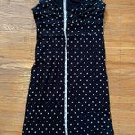 Loft Ann Taylor  Black and White Polka Dot Sleeveless Dress Size 4P Photo 6