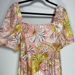 Loft  Babydoll Mini Dress Puff Sleeve Square Neck Floral Tiered Cottage Fairy 14 Photo 1