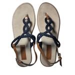 Nautica Sandal Canvas Braided Criss Cross SZ 9 Resort Wear Boating Beachy Pool Photo 0