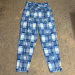 Robert Rodriguez Robert Rodriquez Hollie Plaid Ruffle Paperbag Tie-Waist Trouser Pant Blue 6‎ Photo 4