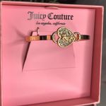 Juicy Couture Gold Pave Heart Bangle Bracelet w/ Gift Box NWT JC Logo Photo 3