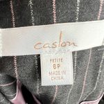Caslon Pinstripe Blazer Wool Blend Classic Office Siren Workwear Quiet Luxury 6P Gray Size 6 Photo 2