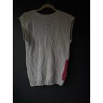 Vintage Pineapple Knit Sweater Vest Medium White Photo 2