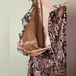 ZARA Metallic Multicolored Luxury Sequin High Waisted Skirt Scalloped Hem Sz S Photo 13