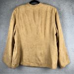 Laura Scott  Womens Jacket 1X Khaki Faux Suede Blazer Business Casual Office NWT Photo 1
