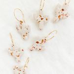 Rae + Saige White Terrazzo Cactus Polymer Clay Earrings NWT Photo 3