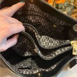 London Fog  Satchel Bag Black Brielle Croco Purse Photo 5