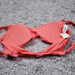 Aerie Ruffle Wide Strap Scoop Bikini Swim Top Women's Size Large Pink Photo 2