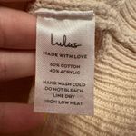 Lulus  Cropped Knit Crewneck Short‎ Sleeve Sweater Size XL Ivory Cream Photo 4