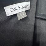 Calvin Klein  faux leather black dress. Ruched side, jersey top size 12. NWT Photo 9