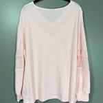 Torrid NWT Women's Pink Coquette Lace Insert Sweatshirt - Size 00 (M/L) - Waffle Photo 7