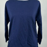 Zuda Studio Park Navy Blue Slouchy Athletic Long Sleeve Shirt Womens Size XXS Photo 0