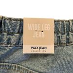 Wax Jean Y2K Wide Leg Distressed Shredded Light Blue High Waist Jeans Sz M Photo 1