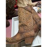 Corral C3182 Camel Netting Overlay Boots 6.5 Tan Photo 3