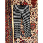 Athleta  Striped Crop Leggings Black White XS High Rise Stretch Yoga Pants Capri Photo 1