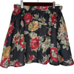 Volcom Vintage Y2K ‎ Two Faced Ruffle Skirt S Made In USA Logo Floral Boho Grunge Photo 0