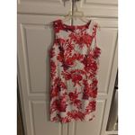 Mario Serrani Women's Sheath Dress Red Floral Print Sleeveless Size 12 Photo 1