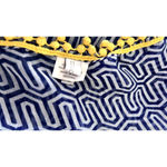 Mud Pie 100% Polyester OS Blue/Yellow Geometric Pattern Oblong Scarf #XL-30511 Photo 2
