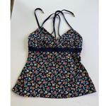 Lands End floral ditsy blue laced back tankini top UPF 50 size 12D No Pads Photo 8