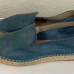 Free People Blue Teal Leather Lauren Canyon Espadrille Shoes Photo 2