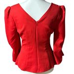 Gracia  Red Vneck Top Sz Small NWT Photo 3