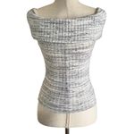 EXPRESS ONE ELEVEN Marble Off Shoulder Ribbed Top Size Small Casual Fitted Cute Photo 6