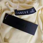 LIONESS  Field of Dreams Maxi Dress Lemon Butter Yellow Off Shoulder Pleated M Photo 5