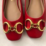 Versona Red ballet flats maryjanes gold buckle detail, very comfortable-Size 6 Photo 1