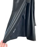 NWT Rachel Roy‎ Faux Leather Wrap Midi Dress with Pockets in Black, Size 4 Black Photo 7