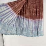 Chaser ‎ Tie Dye Stretch Silky Basics Rib Waist Faux Wrap Midi Skirt Lightweight Photo 4