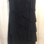 White House | Black Market WHBM Signature Knits Little Black Ruffled Dress, size small Photo 1
