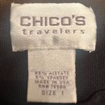 Chico's Classic Black V-neck cap sleeve Top, size 1 (8) Photo 2