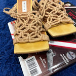 Miista Beige Stephanie Macrame Braided Lace UP Kitten Heel Sandal Tan Size 10 Photo 11