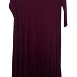 Aiden Y Women's Small Maroon 3/4 Sleeve Sharkbite Hem Round Neck Dress NWT Photo 0