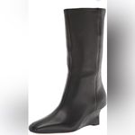 Vince  NY Beverly Wedge Leather Boots Size 8.5 Black- NEW In Box with dust bag! Photo 15