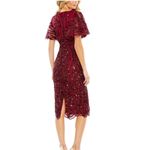 Mac Duggal  68013 Sequin Embroidered Butterfly Sleeve Midi Dress size 20 C5 Photo 6