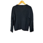 Victoria Jones Vintage  Beaded Christmas Cardigan Sweater Black Sz M Snowman 90’s Photo 2